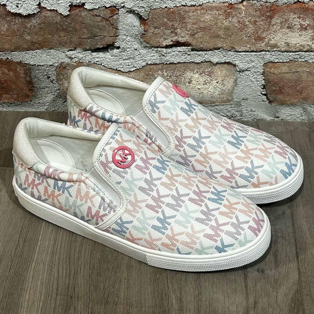NWOT Michael Kors Kids' Slip-On Sneakers - Multicolor, Sz 5